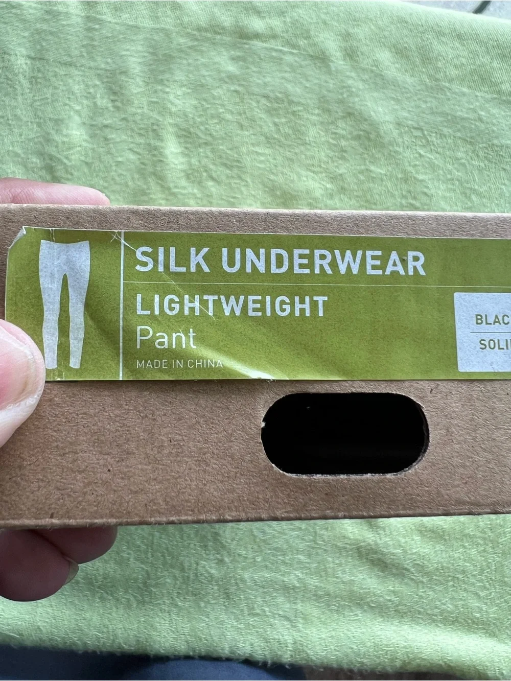 L.L. Bean Black silk base layer pants and Long-Sleeve Top Set. Medium